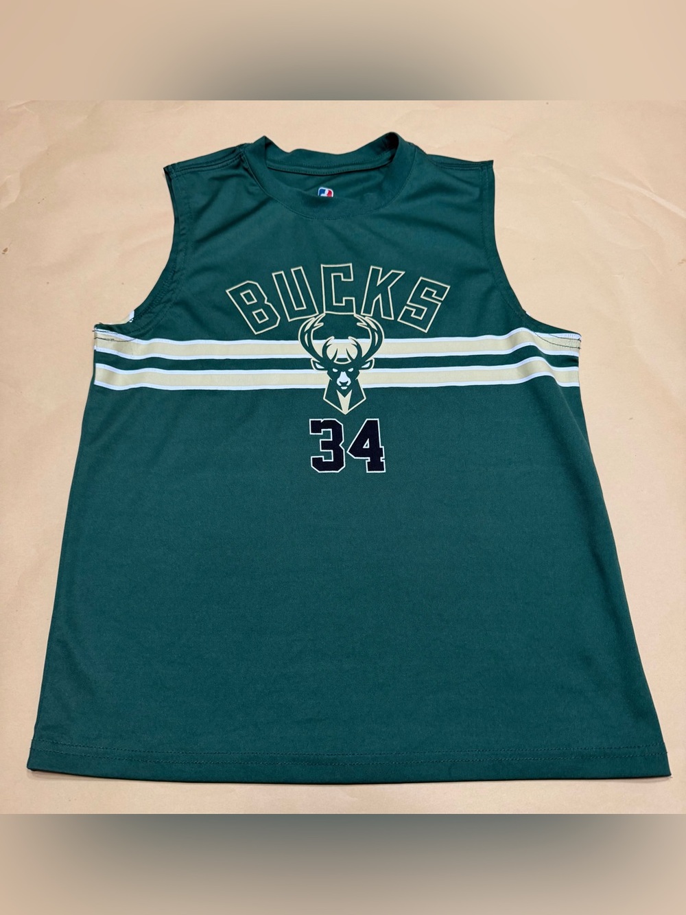 Milwaukee Bucks Giannas Antekounmpo #34 Green Sleeveless Jersey NBA Youth 10-12